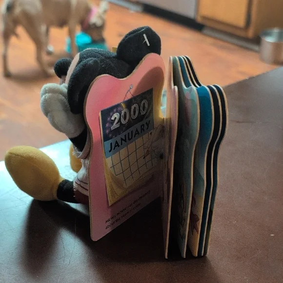 VINTAGE Disney Mickey Mouse 2000 Plush Toy With Book - Picture 2 of 2